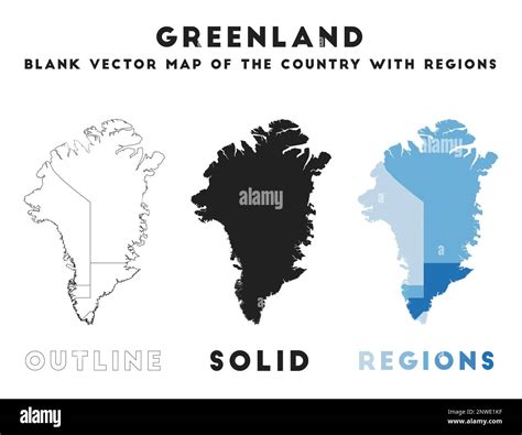 Greenland Map Borders Of Greenland For Your Infographic Vector