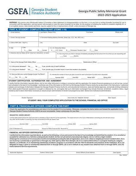 2023 Georgia United States Application Form Georgia Public Safety Memorial Grant Fill Out