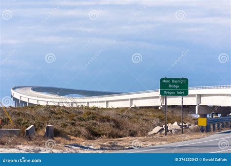 Road Sign For Marc Basnight Bridge Oregon Inlet Pea Island National