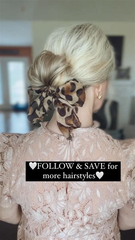 Scarf Bun Tutorial [video] Scarf Hairstyles Short Hair Updo Hair Videos