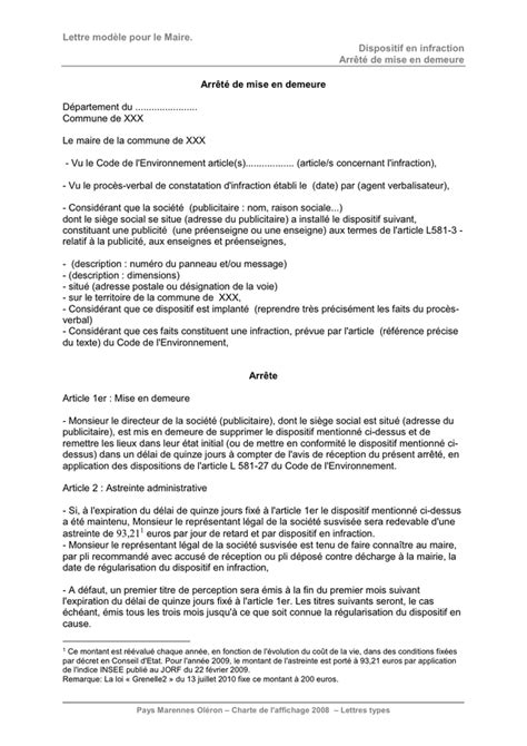 Modèle de mise en demeure téléchargement gratuit documents PDF Word