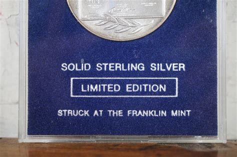 Franklin Mint Sterling Silver First Step On The Moon Eyewitness Coin