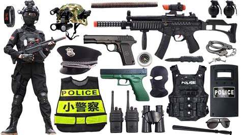 Special Police Weapon Toy Set Unboxing M Automatic Rifle Ak