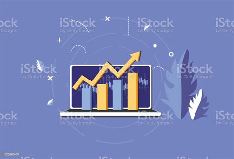 Ilustración De Portátiles Y Gráficos De Datos Y Más Vectores Libres De