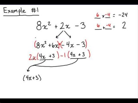 Factoring Quadratics Where A Is Not Youtube