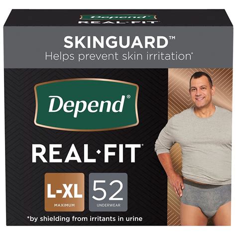 Depend Incontinence Underwear For Men Disposable Max Absorbency L Xl