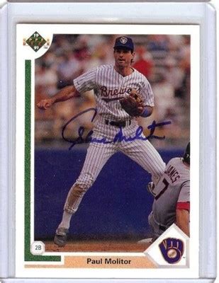 Paul Molitor 1991 Upper Deck Signed Card Auto Autograph - Cardboard Legends