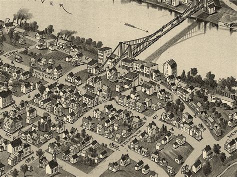 1897 Fairmont West Virginia Map Panoramic Old City Map - Etsy