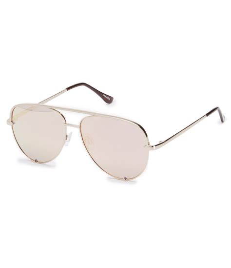 Quay Australia Unisex High Key Mini Mirrored Aviator Sunglasses