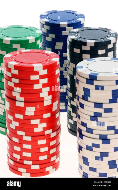 poker game  valued tokens gaming chips stock photo alamy