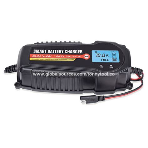 Lcd Display 12v 24v Automatic Battery Charger 2a 5a 10a Charging