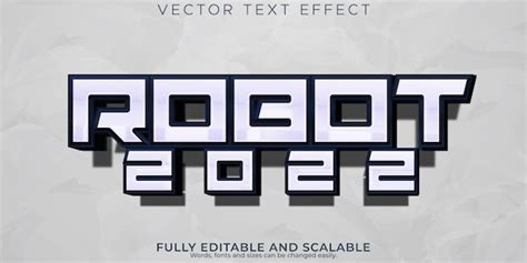 Free Vector Robot Text Effect Editable Modern And Techno Text Style