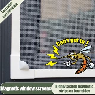 DIY Strong Magnetic Screen Window With Frame Mosquito Screen For Window