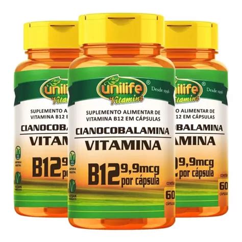 Kit De Vitamina B Cianocobalamina C Psulas Vegano Sabor