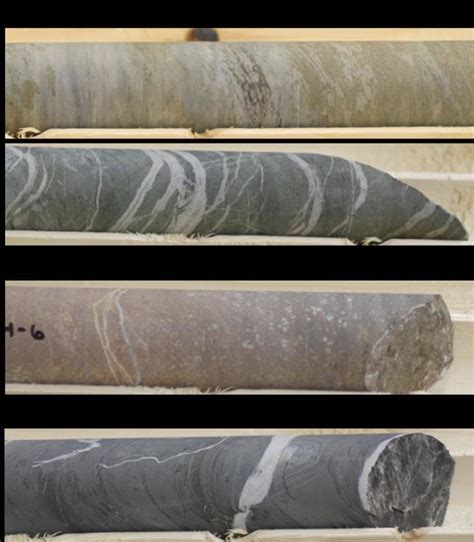 Drill Core Nq 476 Mm Diameter Examples Of Rock Units In This Study