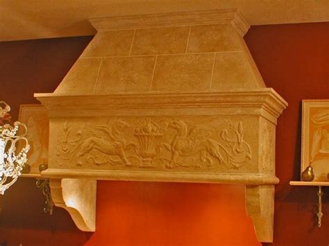 Griffon Styled Ornate White Concrete Range Hood Surecrete Products