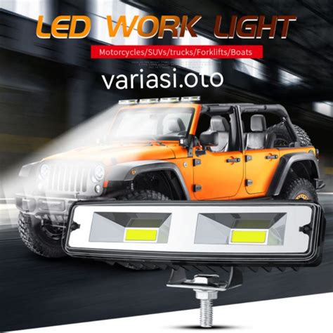 Jual LAMPU TEMBAK SOROT LED BAR CREE CWL WORKLIGHT COB 48W DAN 16 MATA