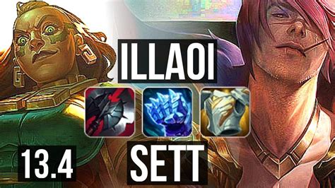 Illaoi Vs Sett Top 6 Solo Kills 13m Mastery 400 Games 939