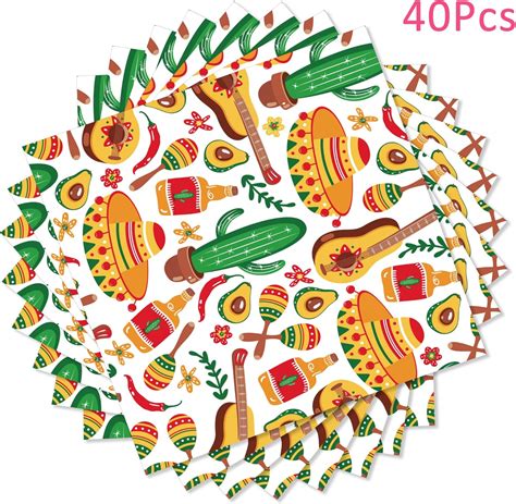 Mexican Fiesta Paper Napkins Mexico Fiesta Dinner Paper Napkin Set Mexican Fiesta Themed Party