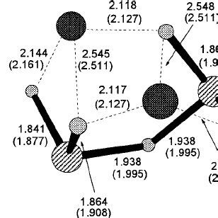 Optimized Structure Of The Te 5 O 16 H 12 Cluster Model 1