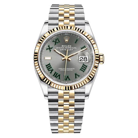 Rolex Datejust Wimbledon Roman Dial Mm Two Tone Jubilee