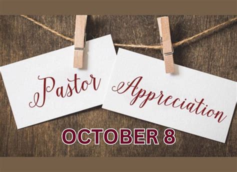 October Pastor Appreciation