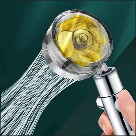 Handheld Turbo Fan Shower Hydro Jet Shower Head Kit With 2 Filters