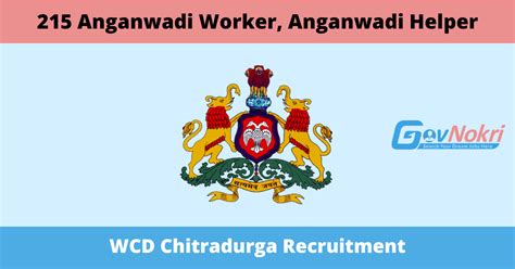 Wcd Chitradurga Hiring Notification For Post Of Anganwadi