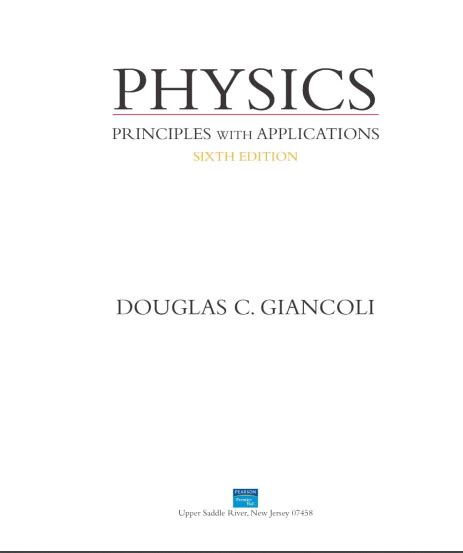 Douglas C Giancoli Physics Principles With Application Anin Nabail Physics Blog