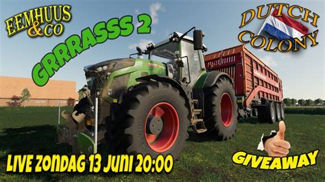 Live Farming Simulator 2019 Dutch Colony GRAS 2 En GIVE AWAY