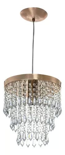 Lustre Pendente Cristal Acr Lico Manucrillic Cobre