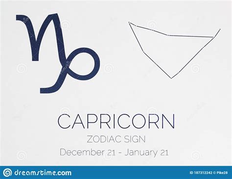 Sign Capricorn Astrologic Infographics Stock Photo Cartoondealer