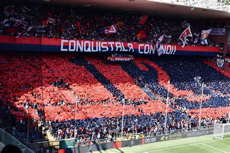 Genoa Ascoli La Coreografia Del Ferraris All Ingresso In Campo