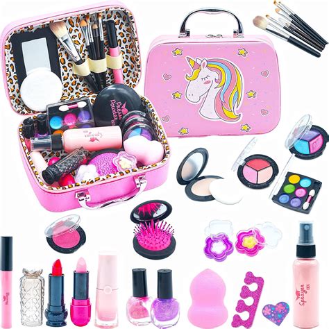 Set de Maquillaje para Niños Niñas 28 PCS Unicornio Kit de Maquillaje