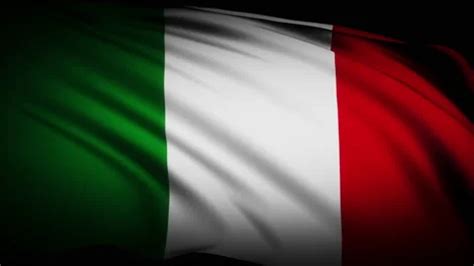 Loop Of Italy Flag Waving In Wind Backgr Stock Video Pond