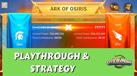 Full Ark Of Osiris Epic Battle Crucial Tips Rise Of Kingdoms Youtube