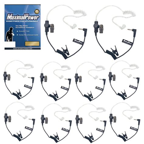 Maximalpower Short Mm Receiver Listen Only Surveillance Headset