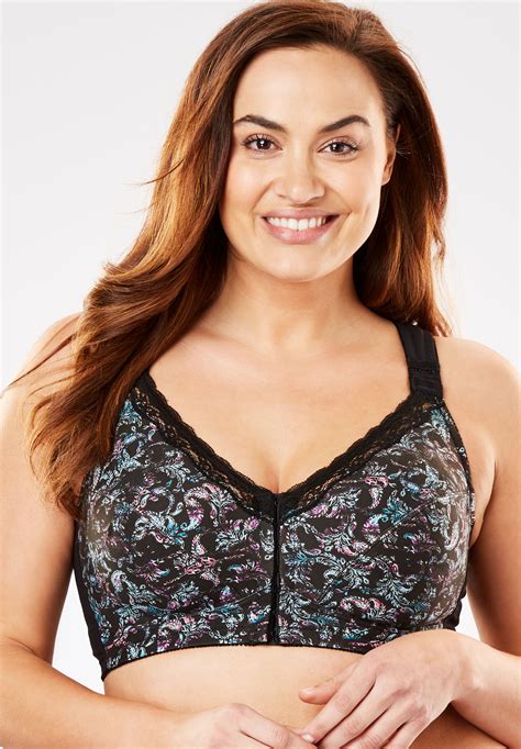 Front Close Cotton Wireless Posture Bra By Comfort Choice® Plus Size