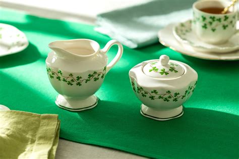 Grace Teaware Shamrock Fine Porcelain Sugar Bowl Clearance Gracie