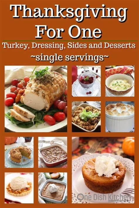 Thanksgiving For One Recipes Thanksgiving Dinner Menu Single Serving