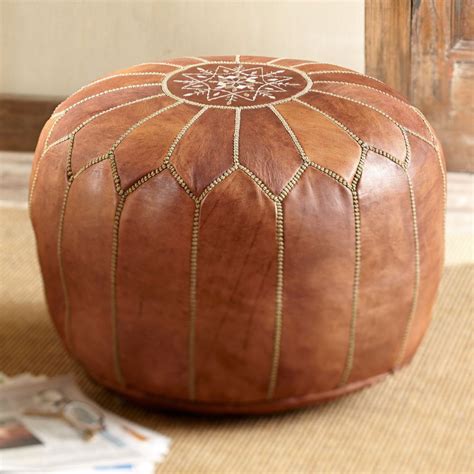 Moroccan Medina Leather Pouf Moroccan Leather Pouf Moroccan Pouffe