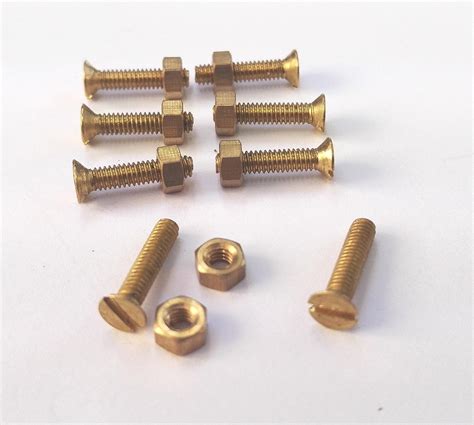 8x 12ba Csunk Brass Nutbolts Uk Diy And Tools