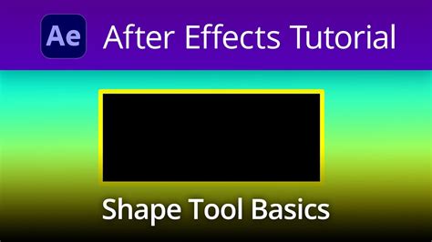 After Effects Tutorial Shape Tool Basics Youtube