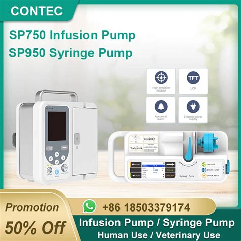 CONTEC SP750 SP950 Infusion Pump Syringe Pump Real Time Alarm Large