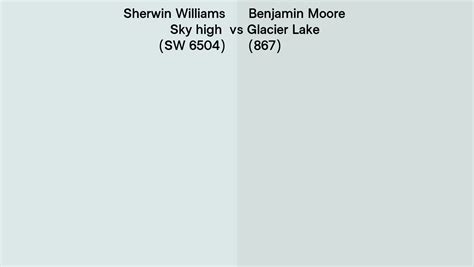 Sherwin Williams Sky High SW 6504 Vs Benjamin Moore Glacier Lake 867