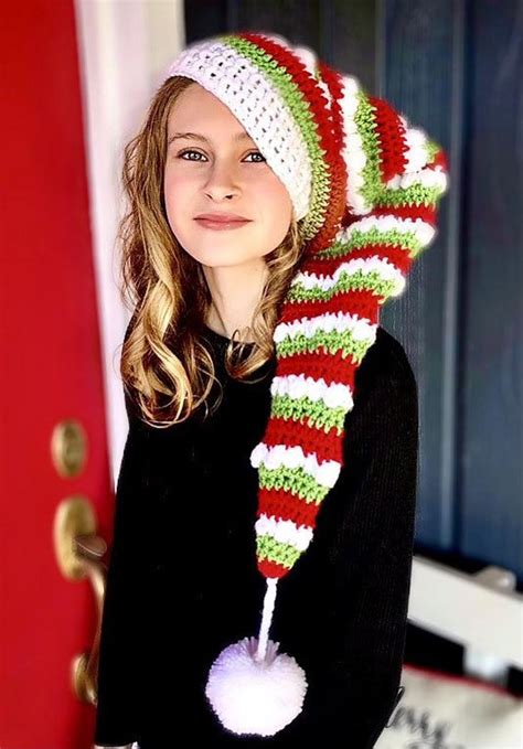 Easy Crochet Pattern Elf Hat Christmas Hat Yuletide Elf Hat Baby To