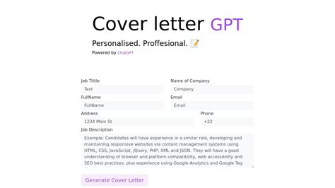 Coverletter Gpt Dotheai