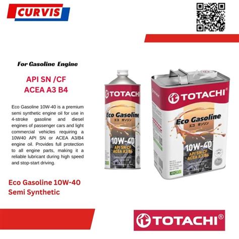 Totachi Eco Gasoline W Semi Synthetic Engine Oil For Gasoline