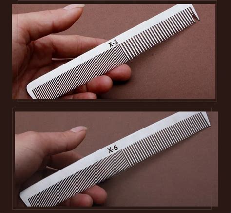 Hair Salons Ultra Thin Stainless Steel Comb Cutting Comb Anti Static Steel Comb In Combs From