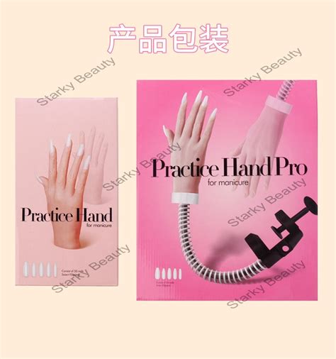 Nail Art Silicone Practice Hand Model Bendable Matching Nail Piece